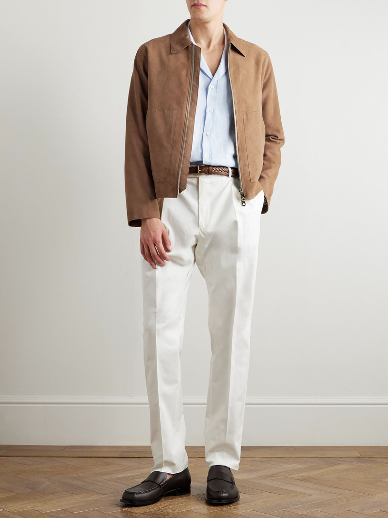 Paul Smith Suede Bomber Jacket Beige outlook