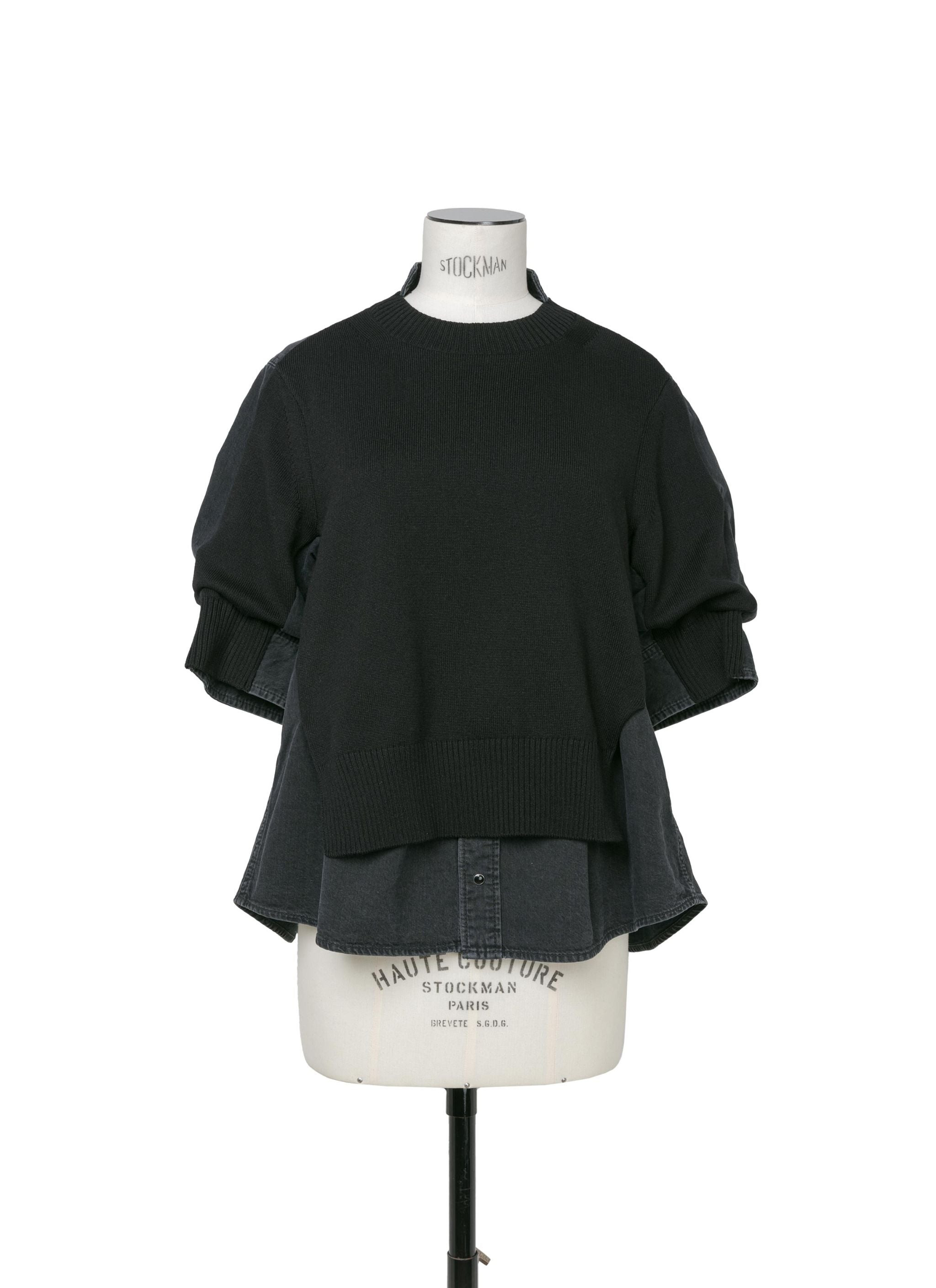 Denim Mix Knit Pullover - 2