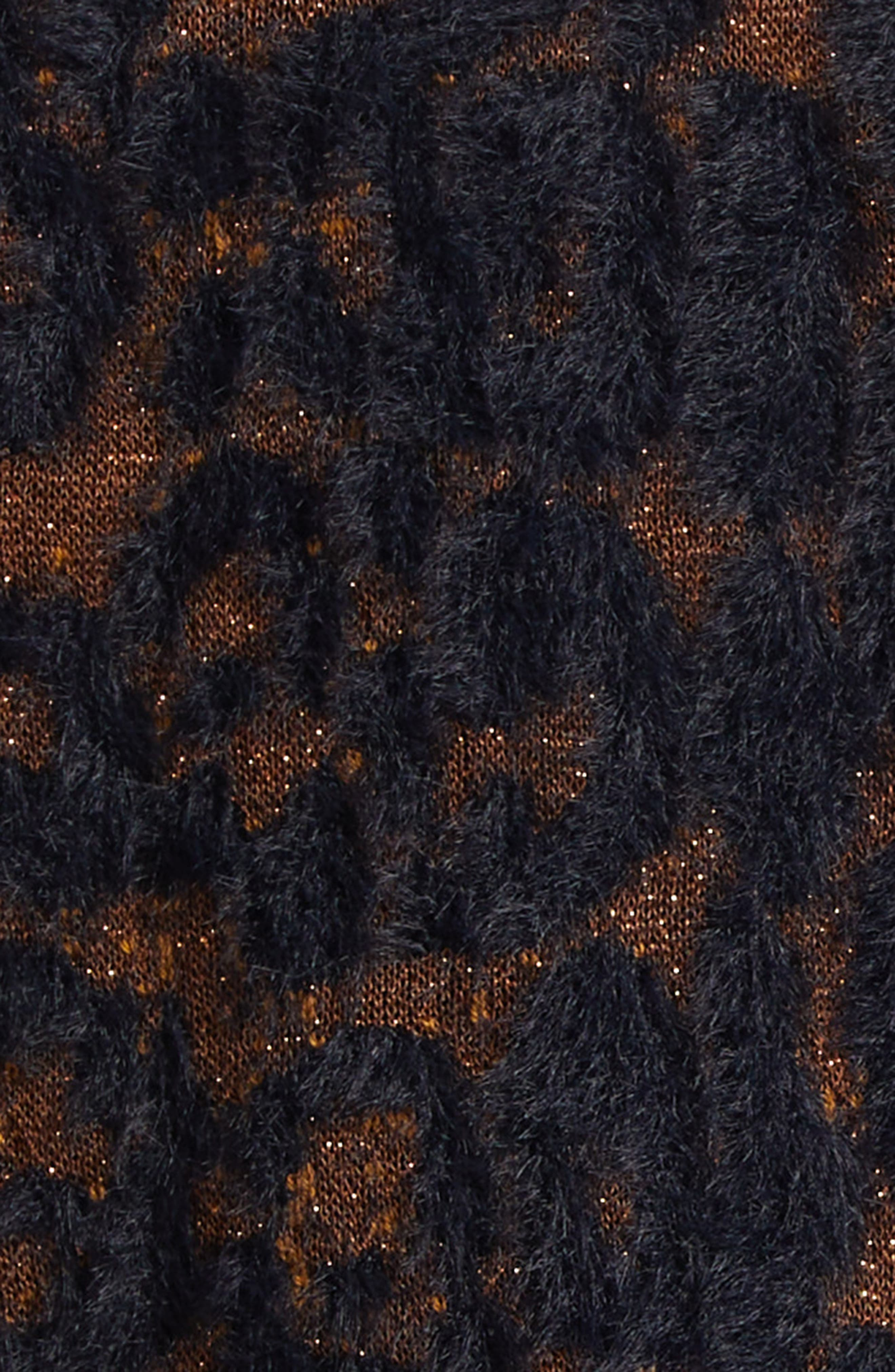 Versace Leopard Jacquard Cardigan in Golden Brown/Black at Nordstrom - 7