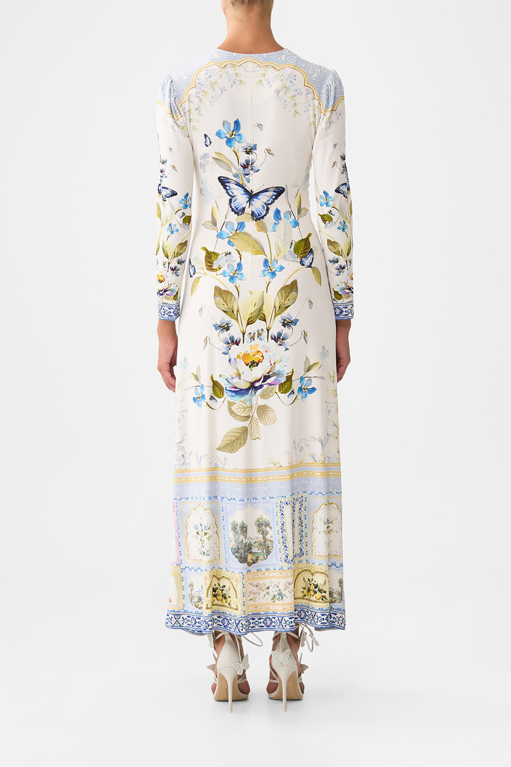 GATHERED JERSEY LONG DRESS - 3