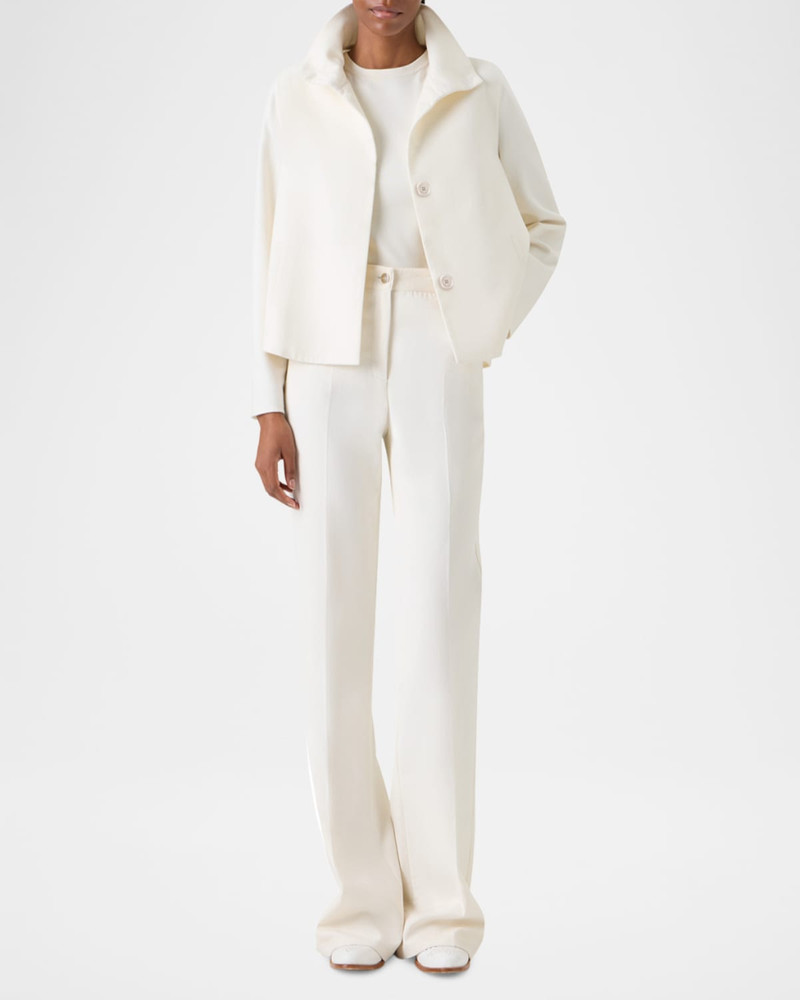 AKRIS Castro Cashmere Stand-Collar Jacket outlook