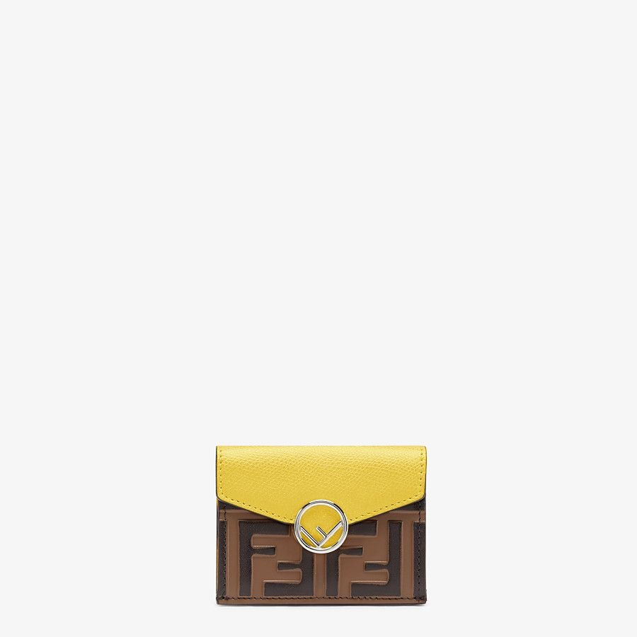 Yellow leather wallet - 1