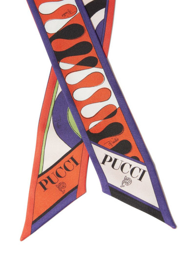 PUCCI Onde Leocorno-print silk scarf outlook