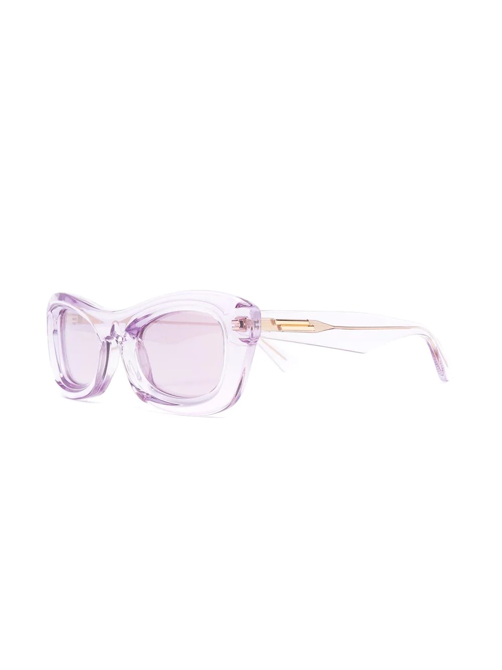 transparent rectangle-frame sunglasses - 2