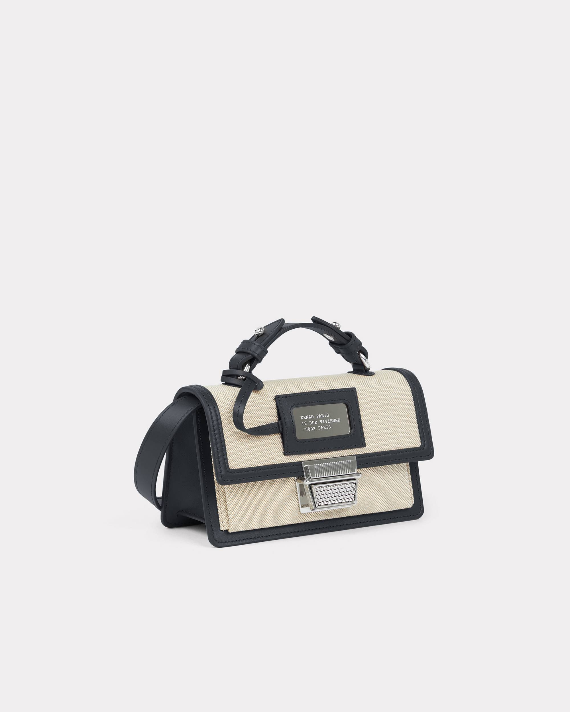 'Rue Vivienne' miniature bi-material bag with strap - 5