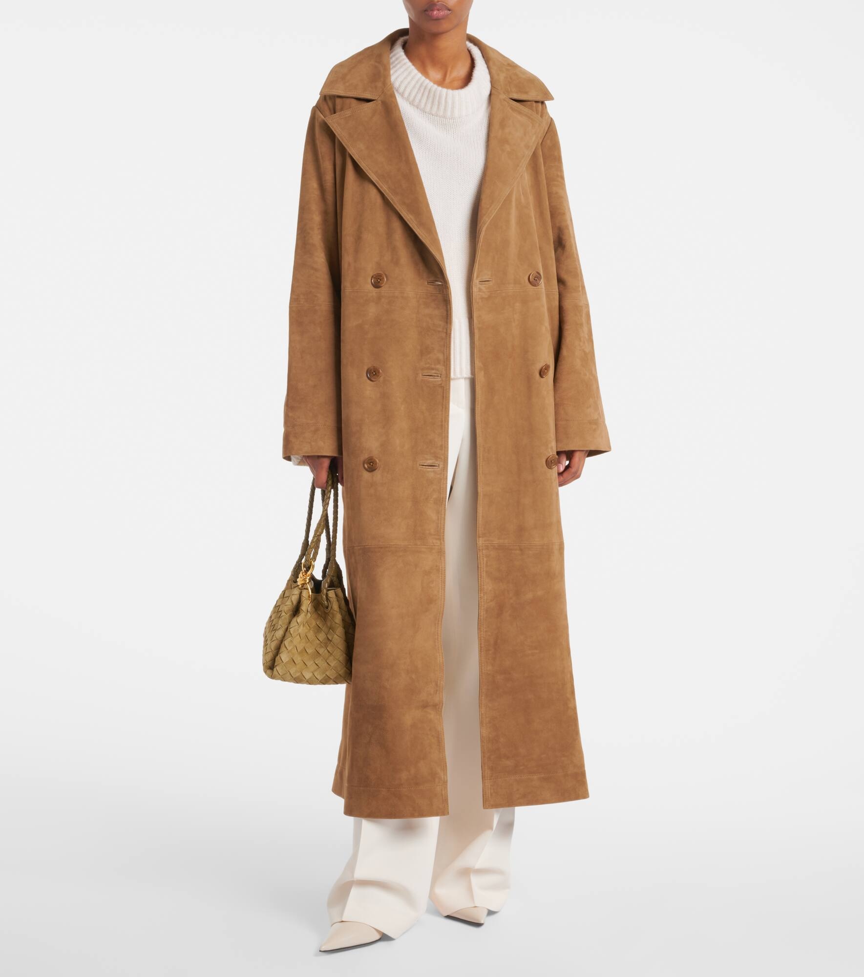 Suede wrap coat - 6