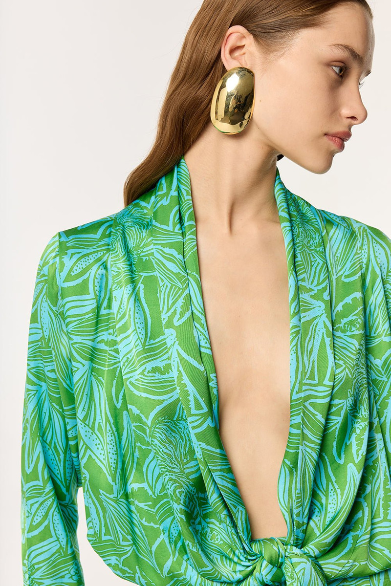 Short Jumpsuit Celie - Turquoise Pop Tiger 3