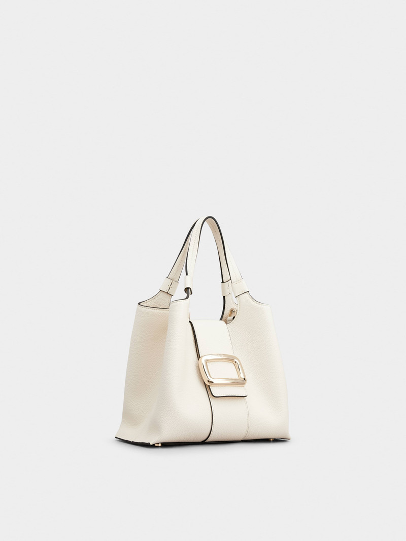 Viv' Choc Mini Shopping Bag in Leather 3