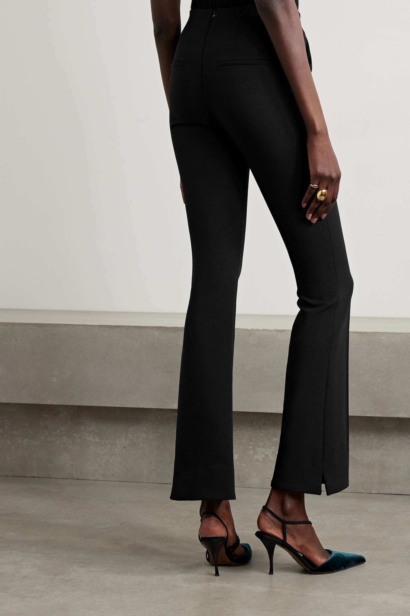 Orion stretch-crepe flared pants - 4