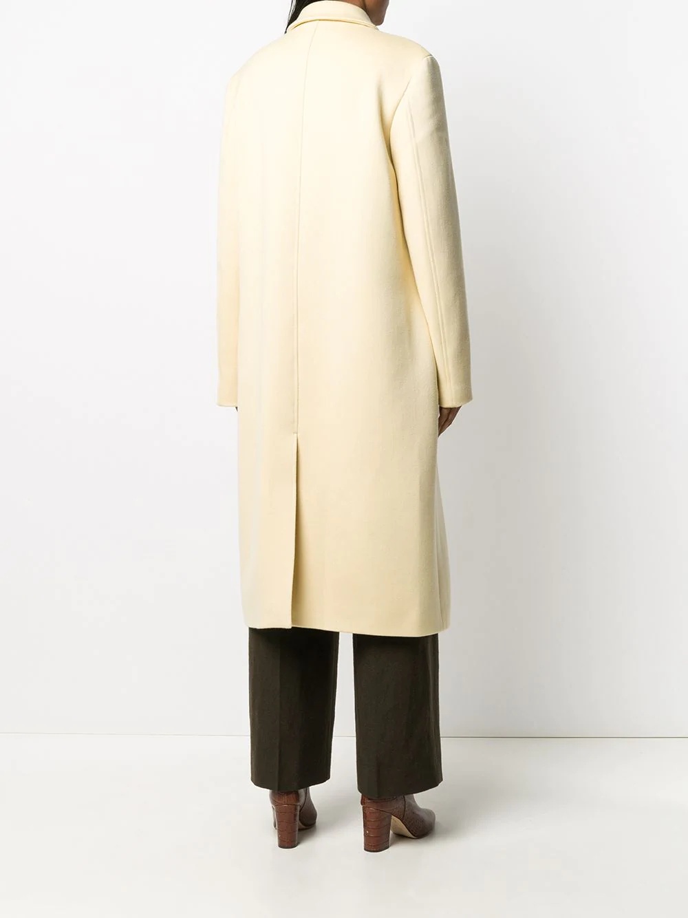 single-breasted midi coat - 4