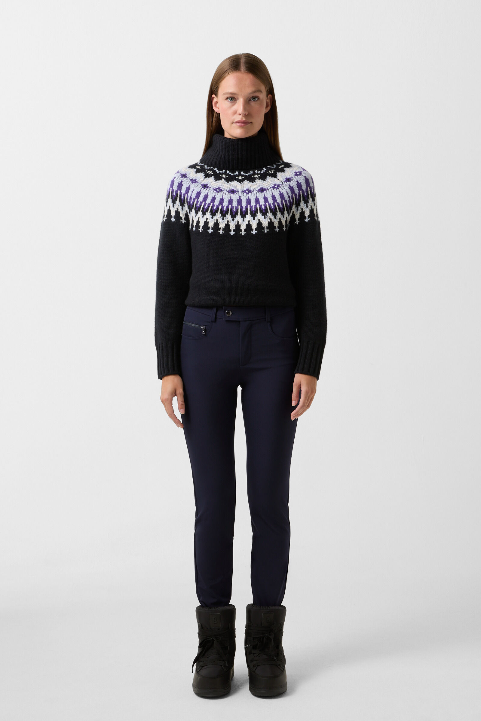 Stretch pants Lindy in Navy blue - 4