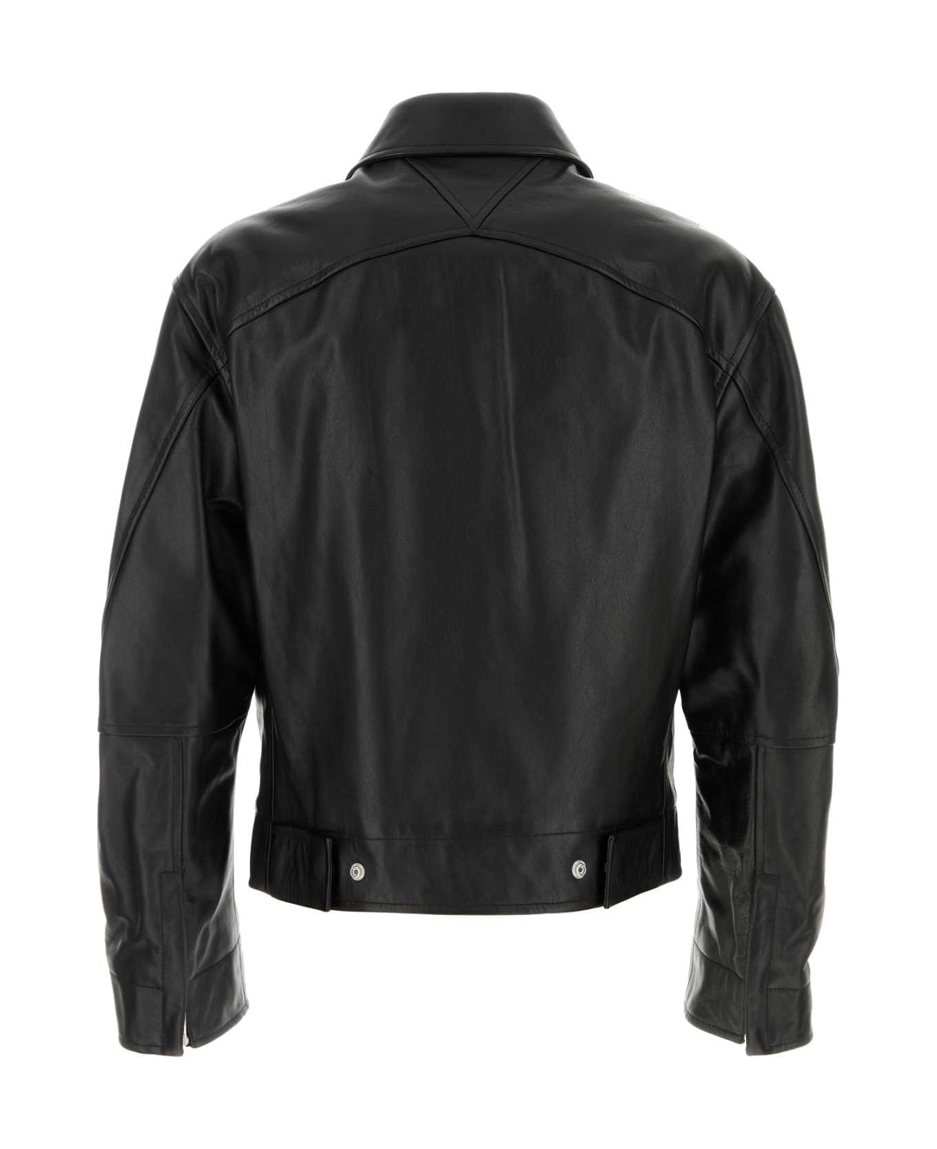 Bottega Veneta Black Leather Jacket | italist | REVERSIBLE