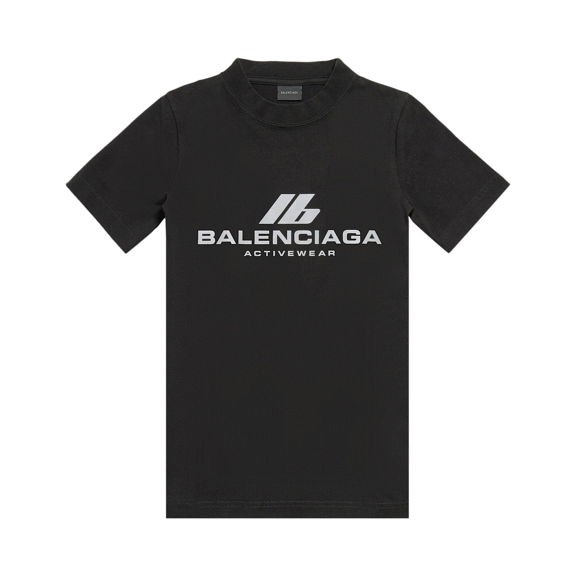 Balenciaga Activewear Fitted T-Shirt 'Faded Black' - 1