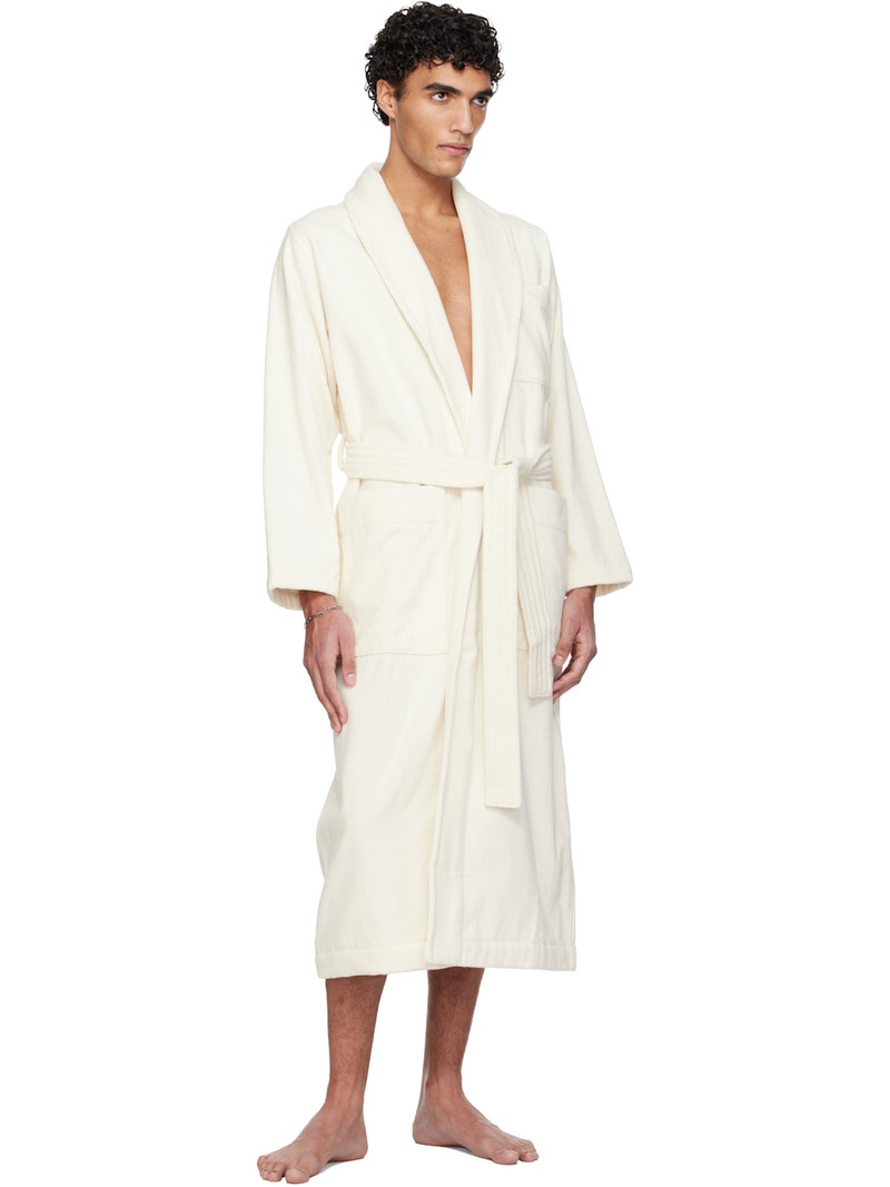 TEKLA Off White Terry Classic Bathrobe outlook