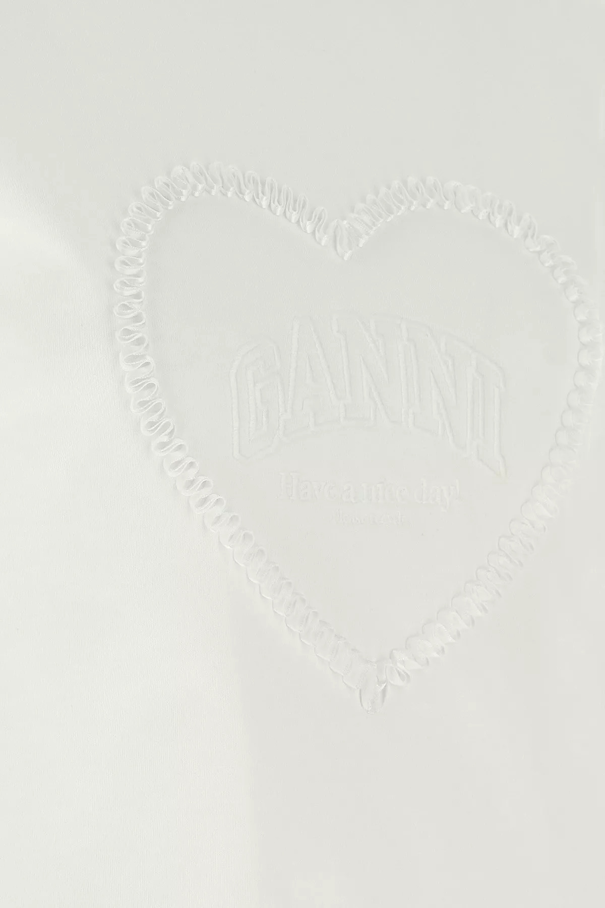 Heart embroidery T-shirt - 5