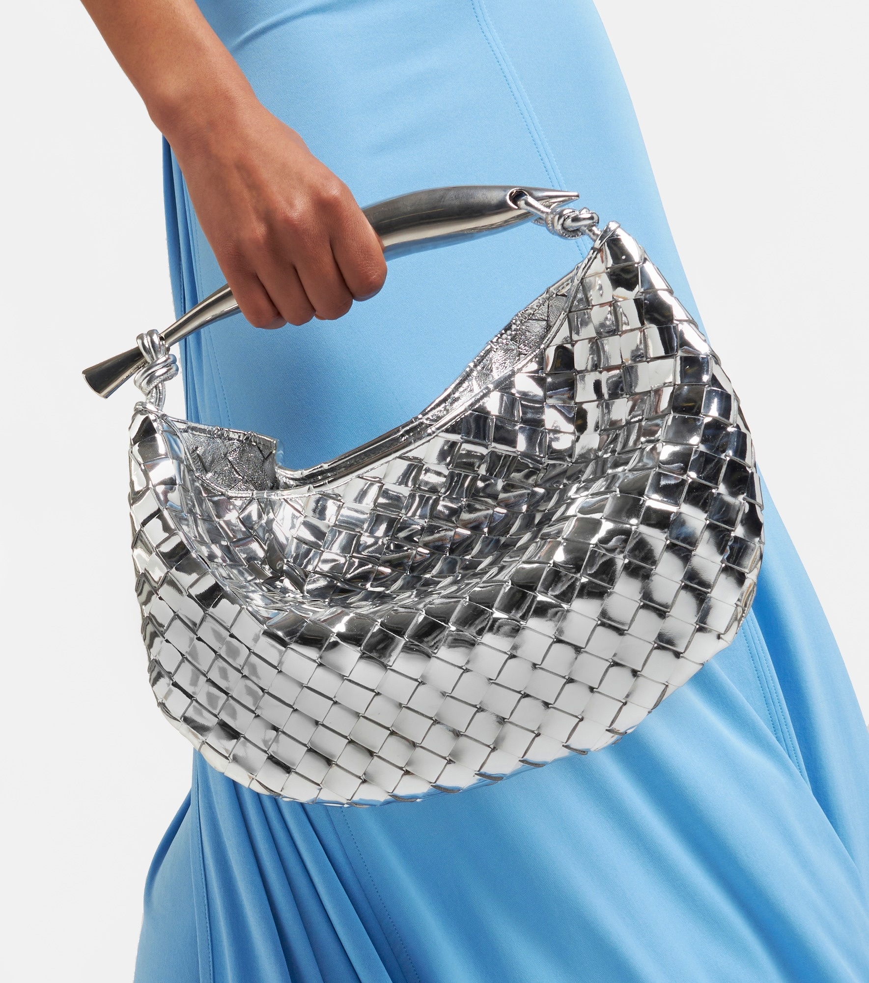 Sardine Small mirrored leather tote bag - 2