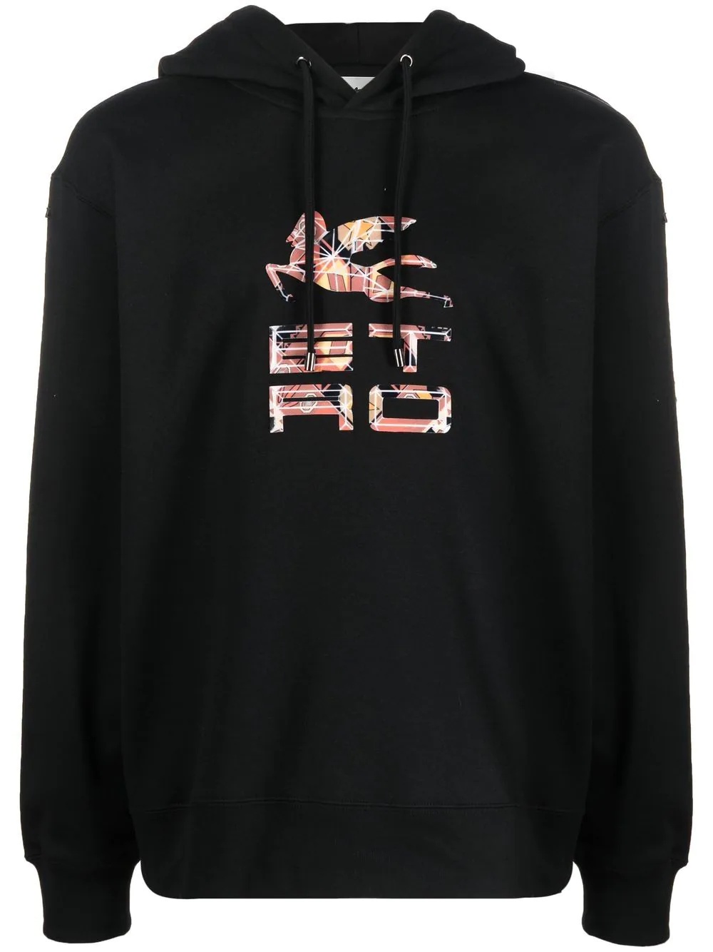 logo-print detail hoodie - 1