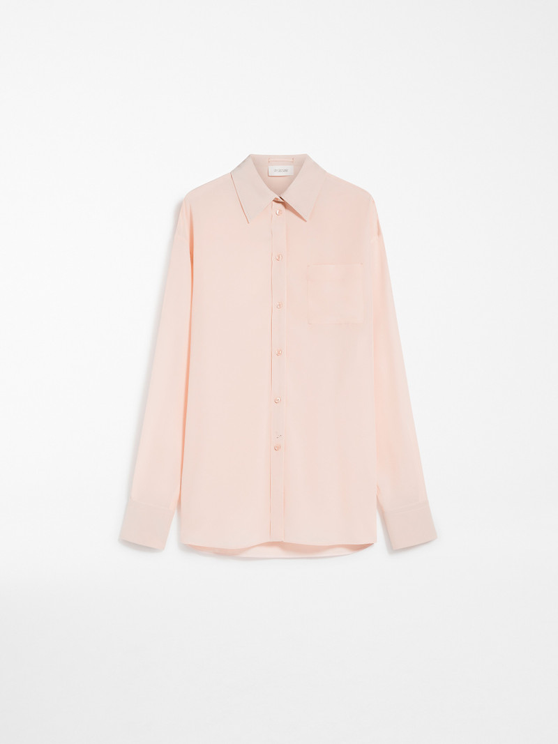 ROVIGO Comfort-fit silk crepe de chine shirt 1