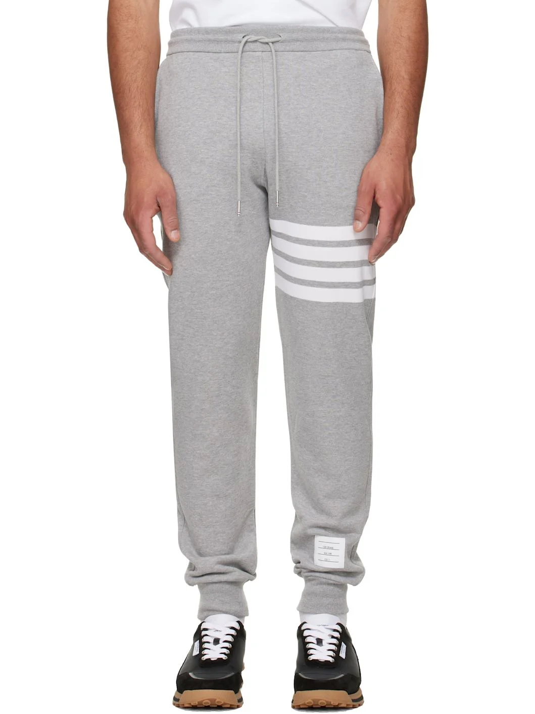 Gray Classic Loopback 4-Bar Sweatpants - 1