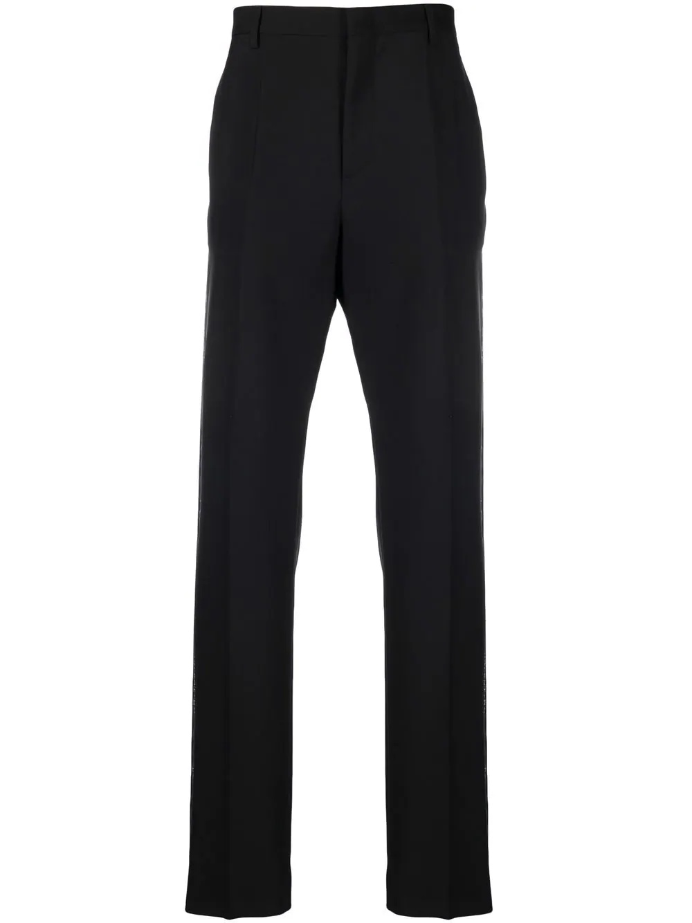 high-waisted straight-leg trousers - 1