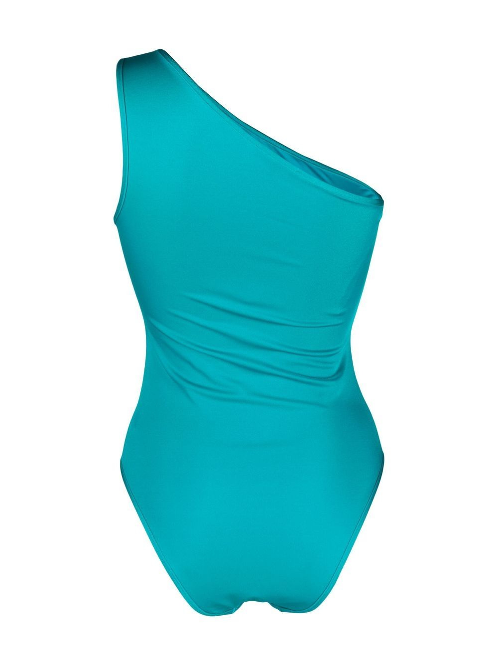 flocked-logo one-shoulder swimsuit - 2