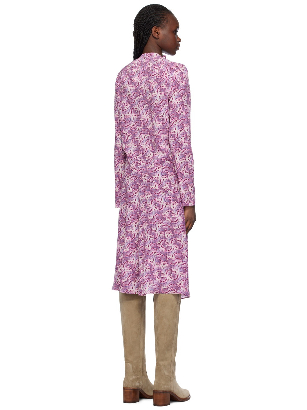 Pink Umaima Midi Dress - 3