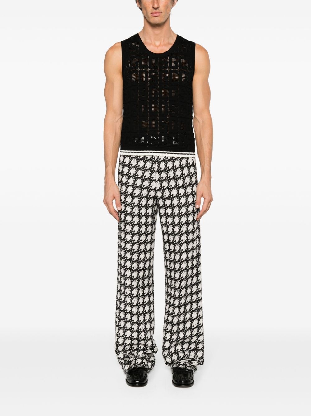 monogram-pattern sleeveless jumper - 2