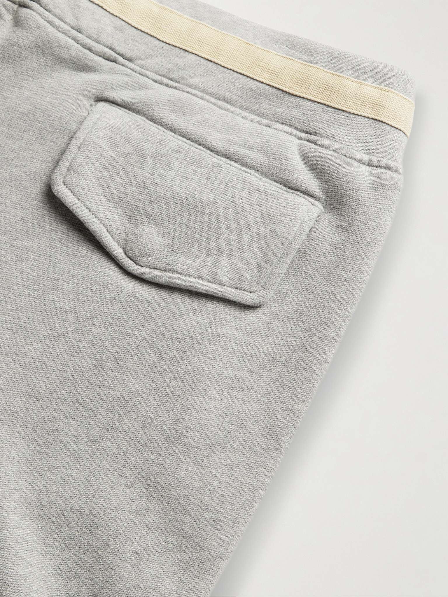 Tapered Canvas-Trimmed Cotton-Jersey Cargo Sweatpants - 5