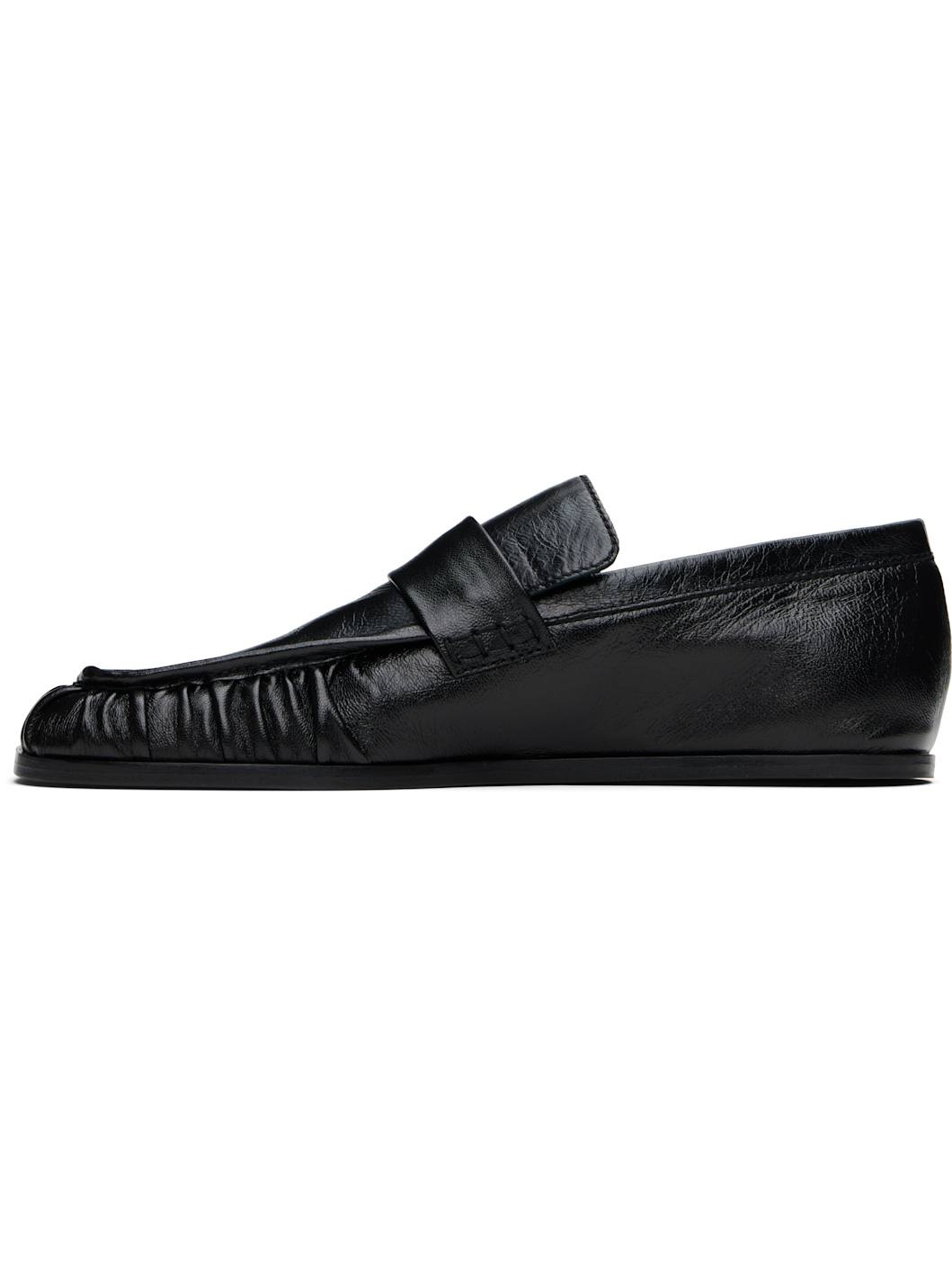 Black Leather Loafers - 3