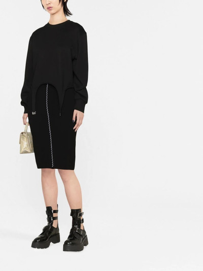 Off-White contrast-stitch high-waisted skirt outlook