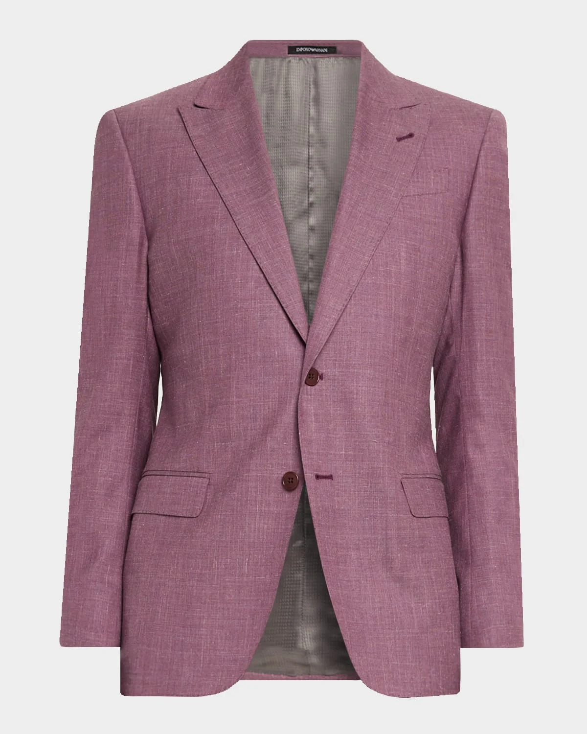Men's G Line Sharkskin Wool, Silk and Linen Two-Piece Suit - 1