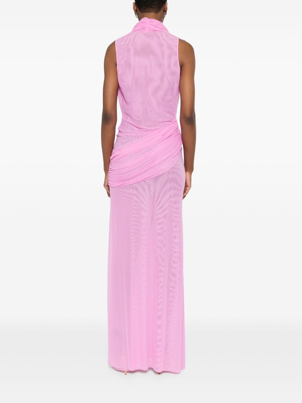 semi-sheer maxi gown - 4