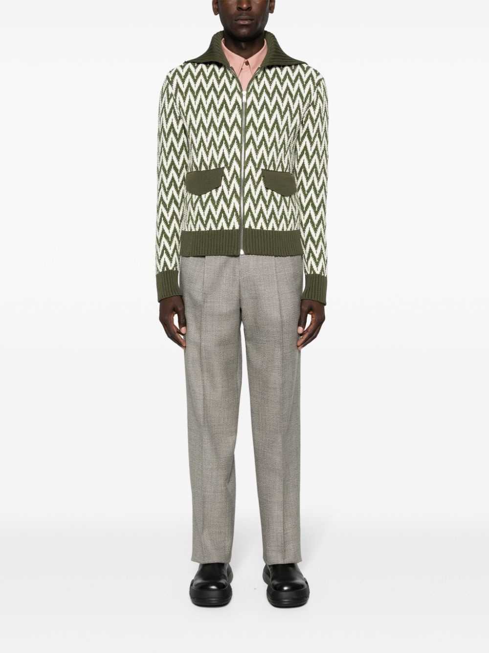 Curb herringbone cotton cardigan - 2
