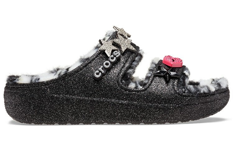 Classic Cozzzy Disco Glitter Sandals 'Black' 208074-0C4 - 3