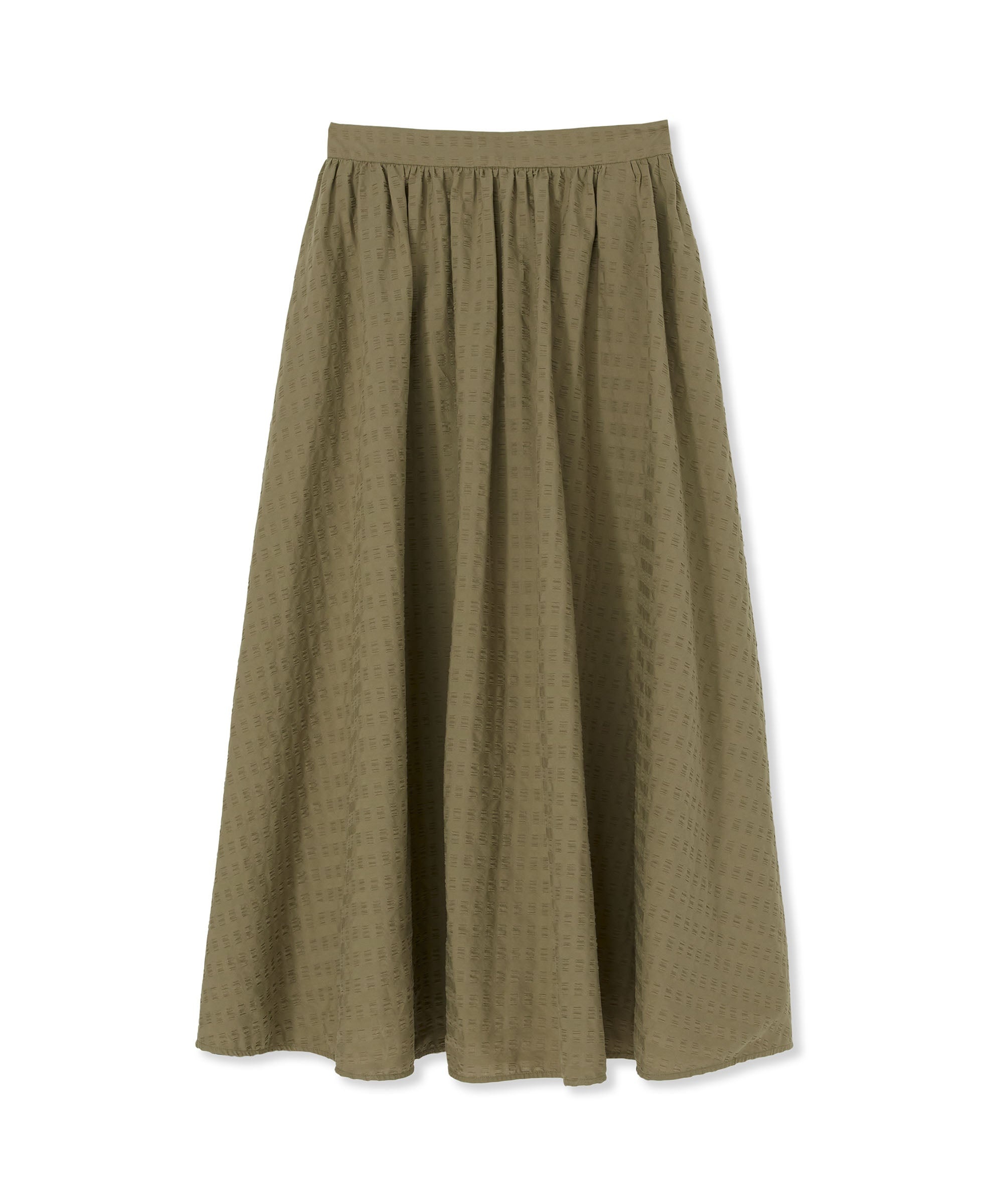Cotton seersucker roomy skirt - 1
