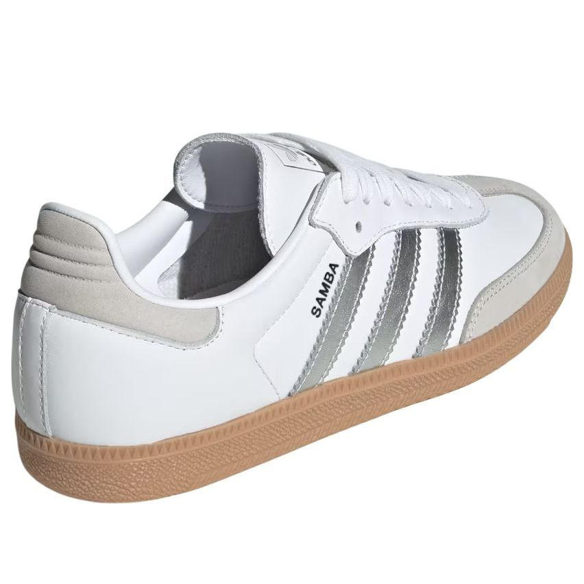 (WMNS) adidas Samba OG 'White Silver Metallic Grey' JI2725 - 4