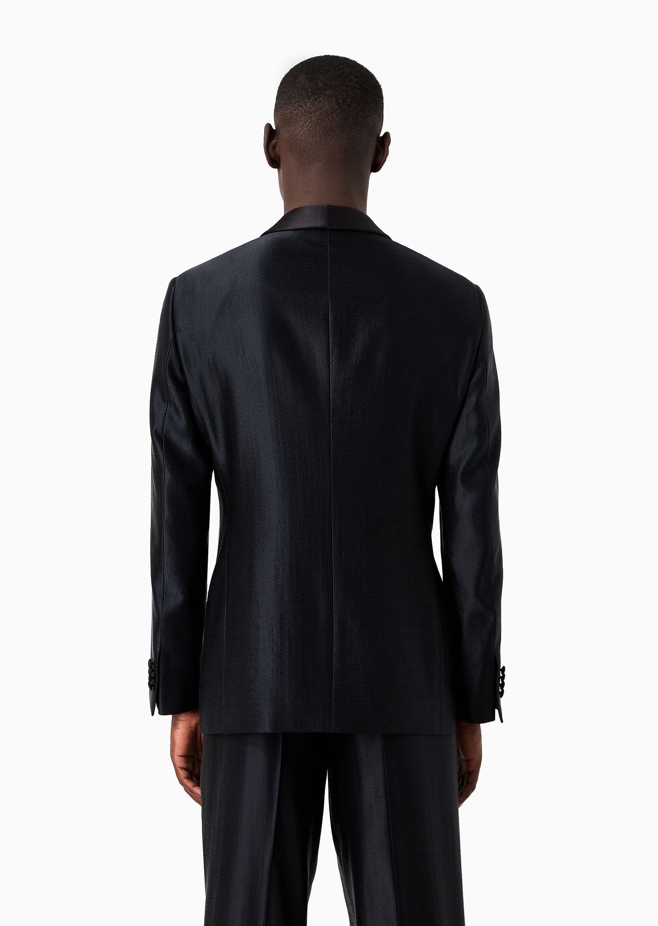 Soho line wool and silk satin tuxedo jacket - 3