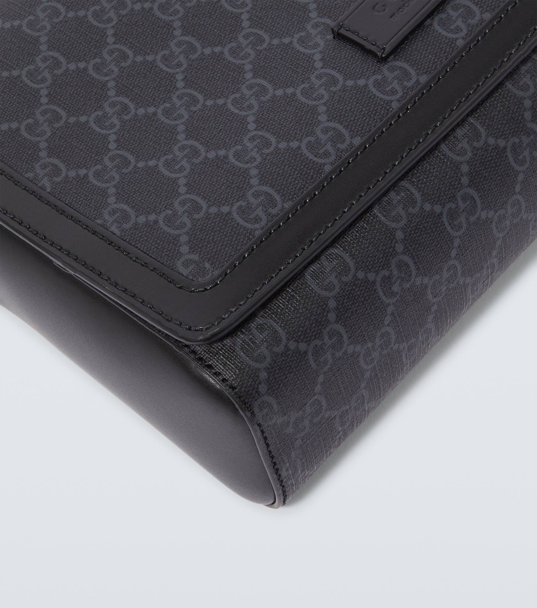 GG leather-trimmed crossbody bag - 6