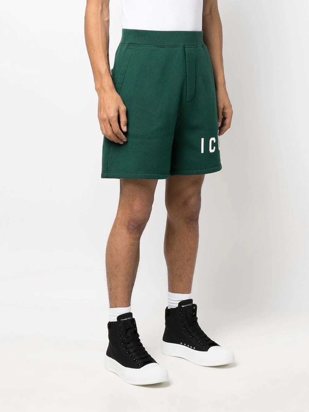 logo-print track shorts - 3