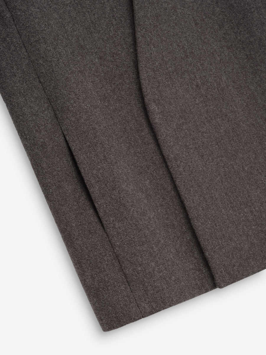 Heavy Wool Lapelless Blazer - 4