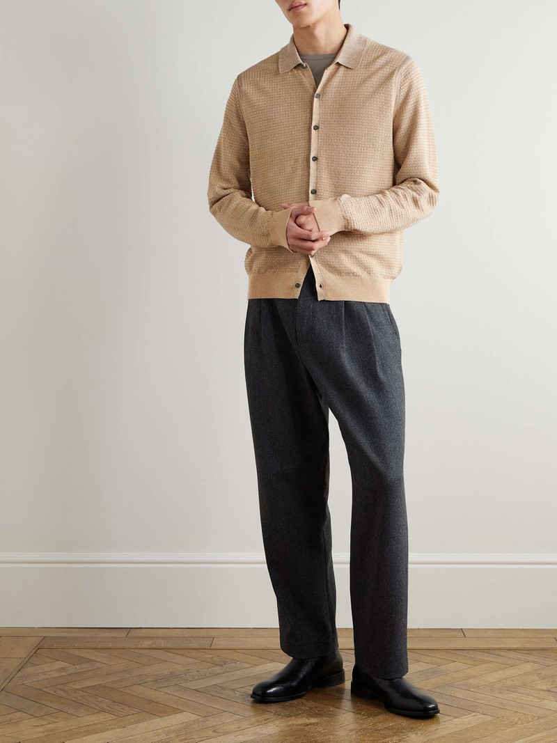 Paul Smith Waffle-Knit Cotton and Linen-Blend Cardigan outlook