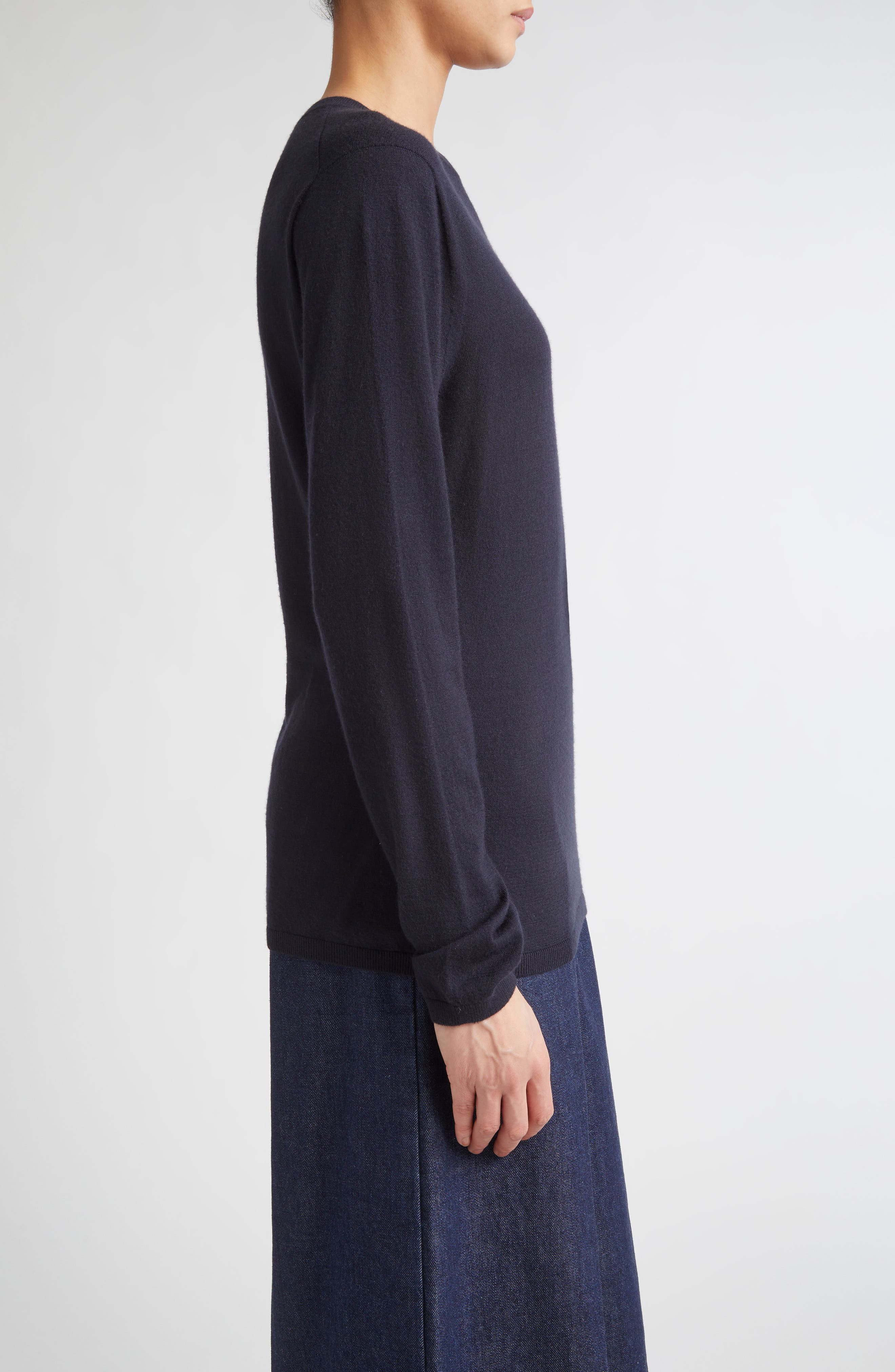 Max Mara Marcia Cashmere Crewneck Sweater in Ultramarine at Nordstrom - 3