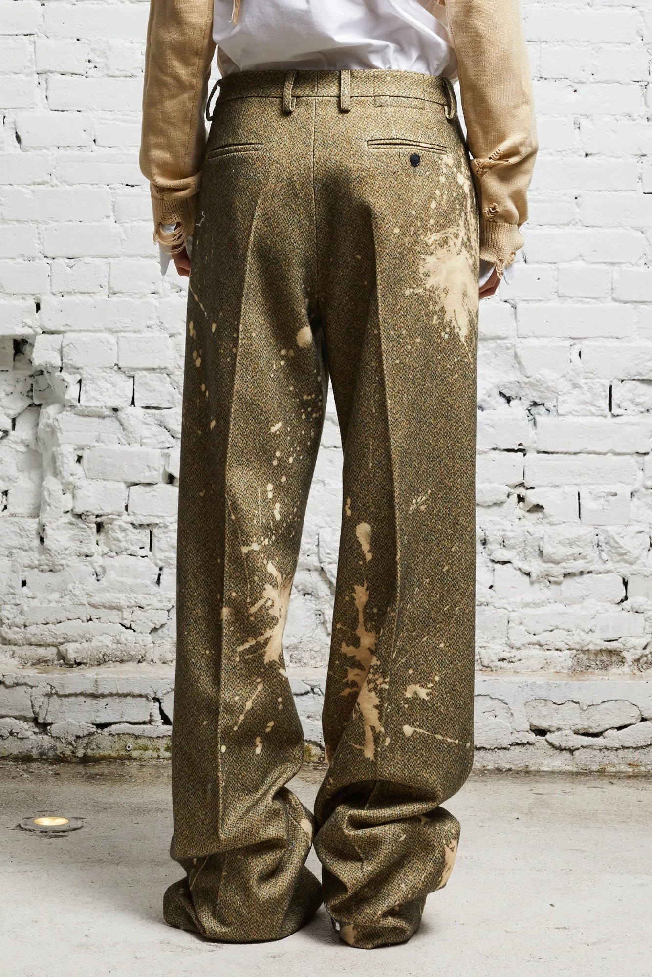 WIDE LEG TROUSER - TWEED PAINT SPLATTER - 5