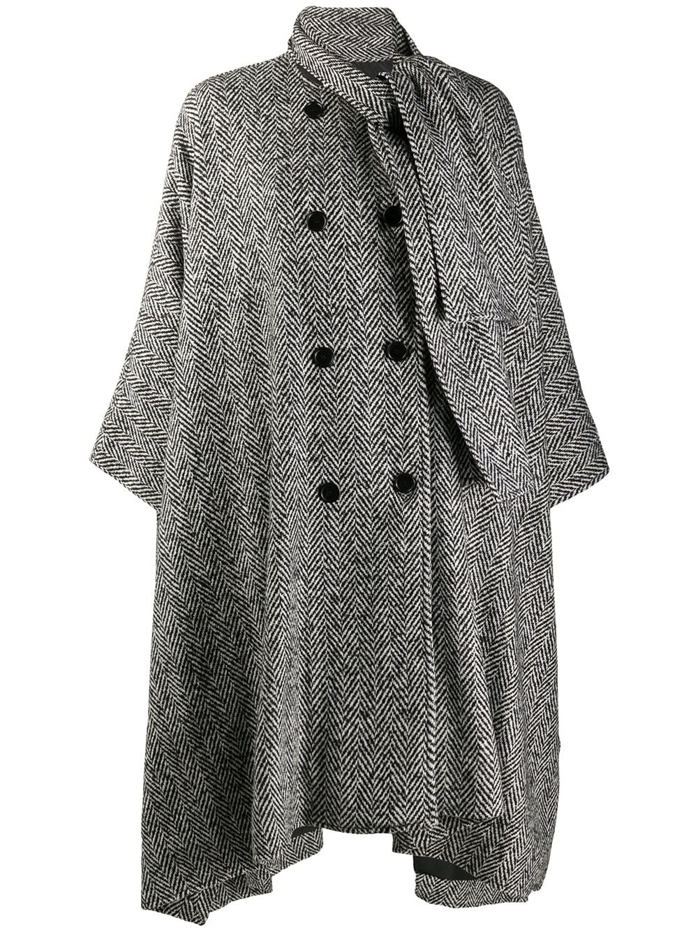 Draped fit cape coat - 1