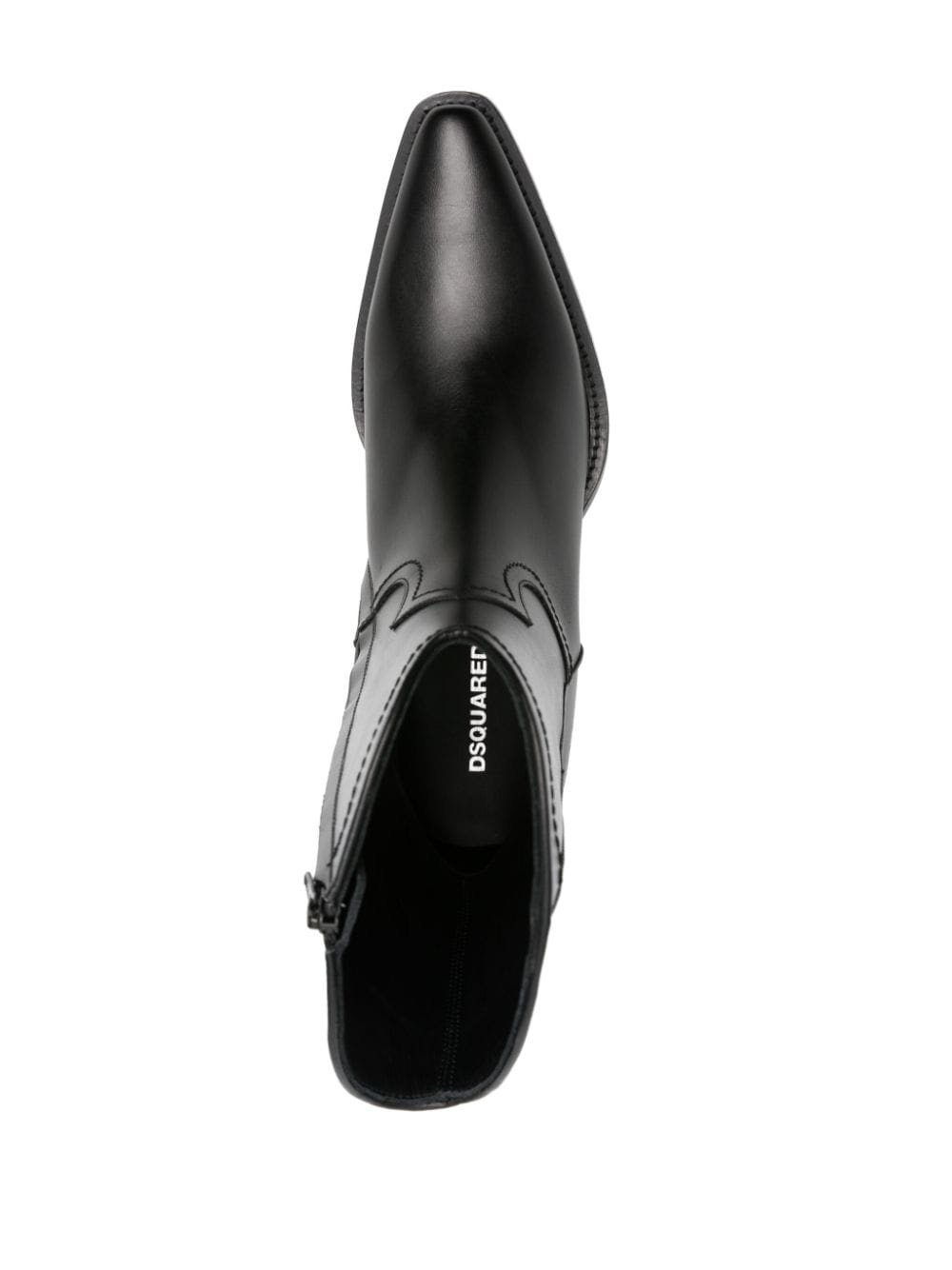 Western leather ankle boots - 4