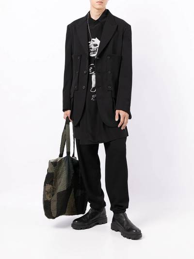 Yohji Yamamoto buttoned panelled wool blazer outlook