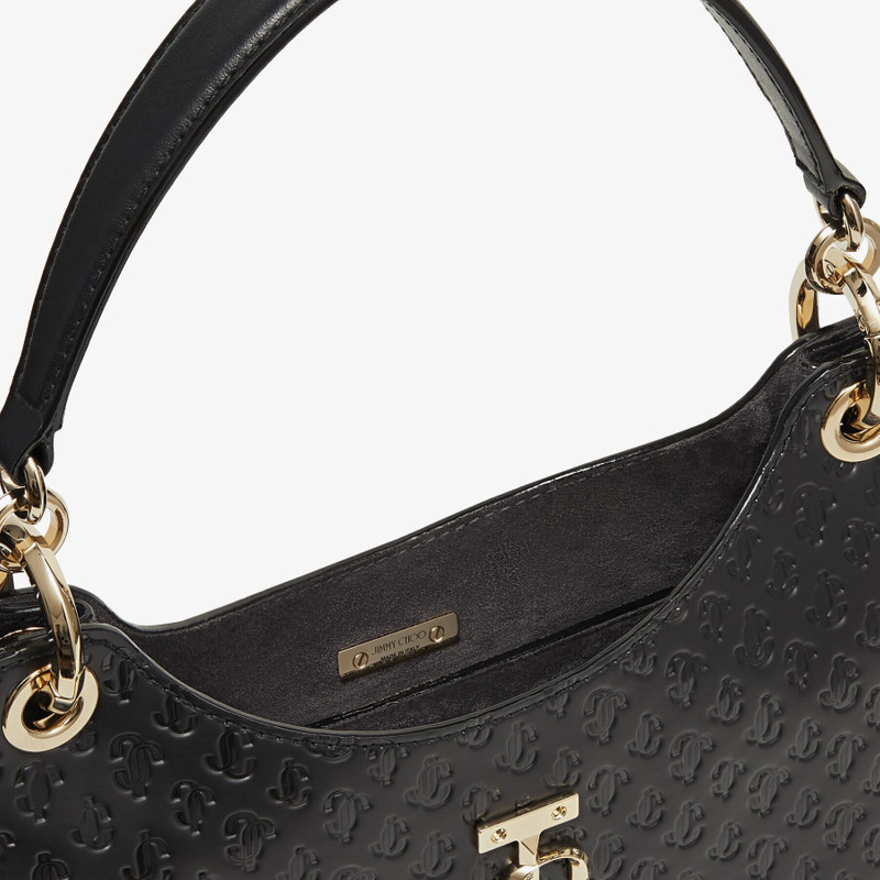 Varenne Hobo S
Black Calf Leather, Suede and JC Monogram Pattern Hobo Handbag 3