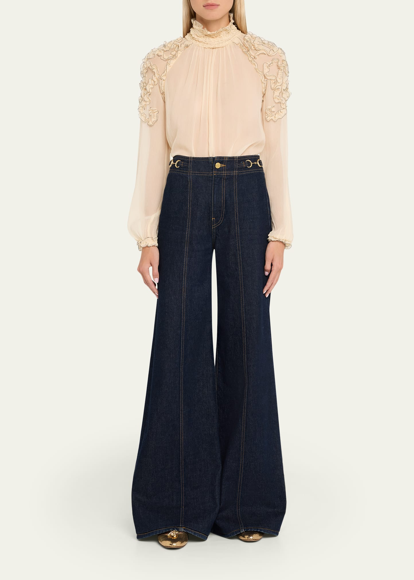 Magdalena Long-Sleeve Silk Blouse - 2
