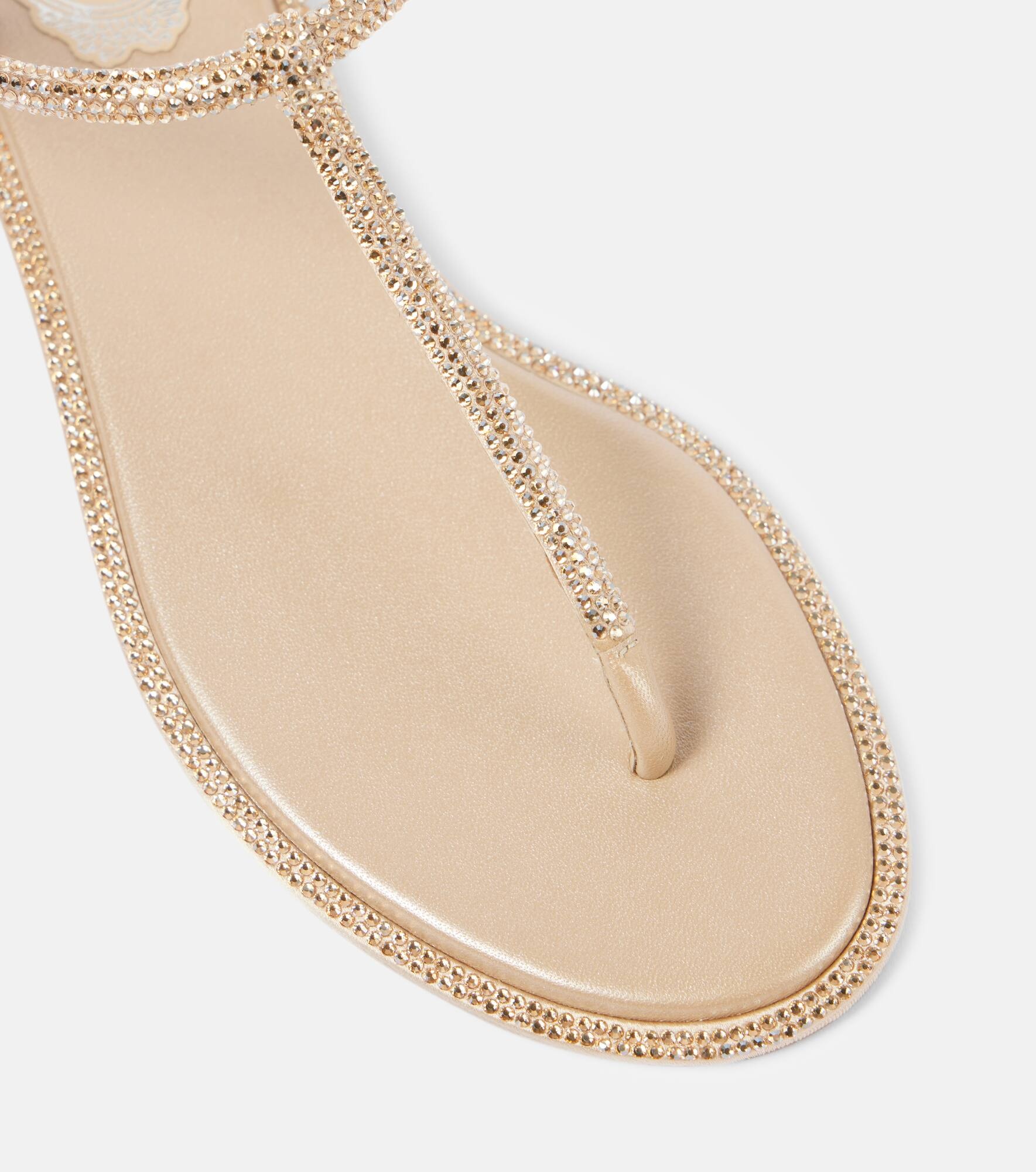 Diana satin and leather thong sandals - 6