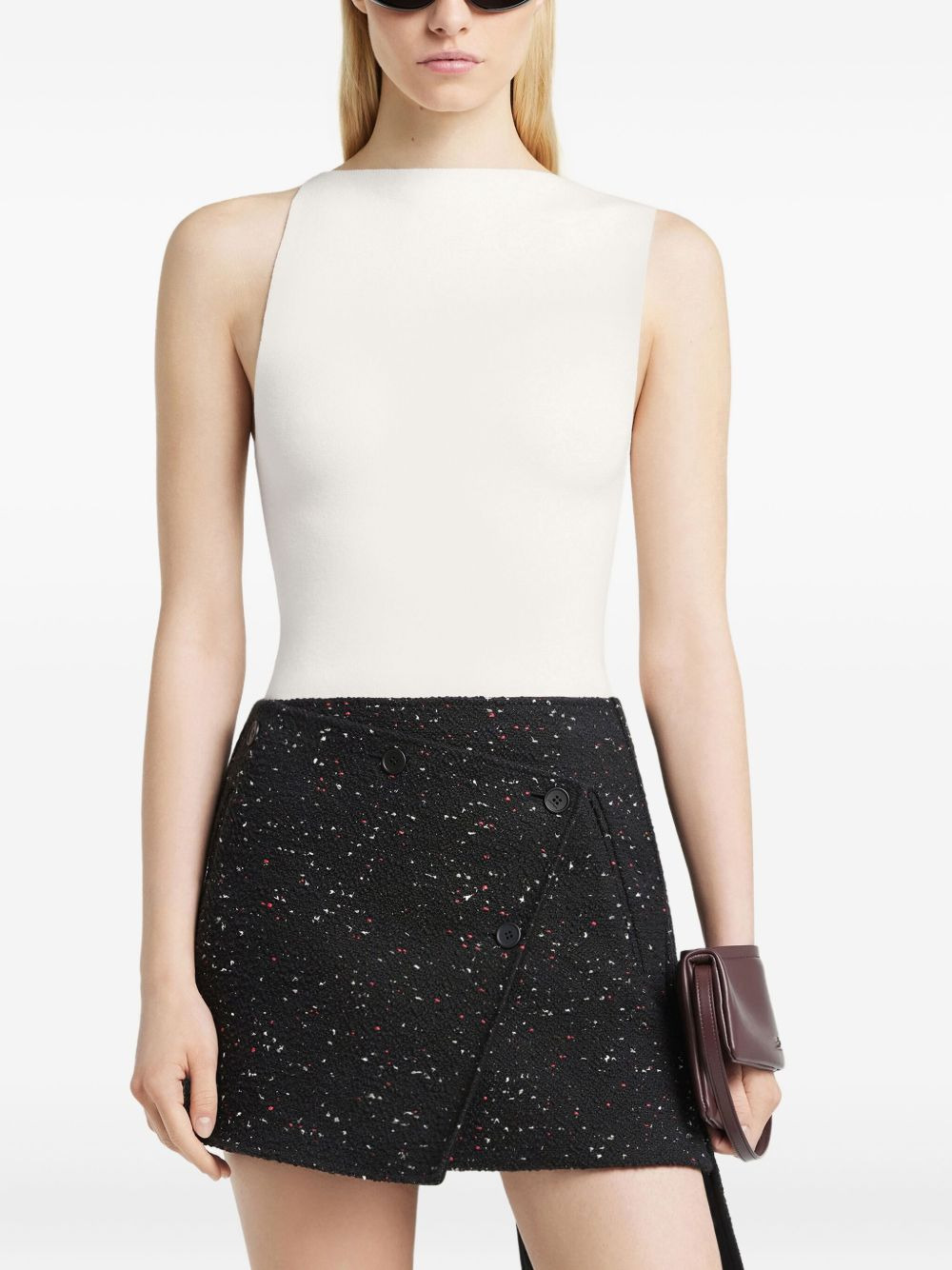 asymmetric embroidered blouse - 2